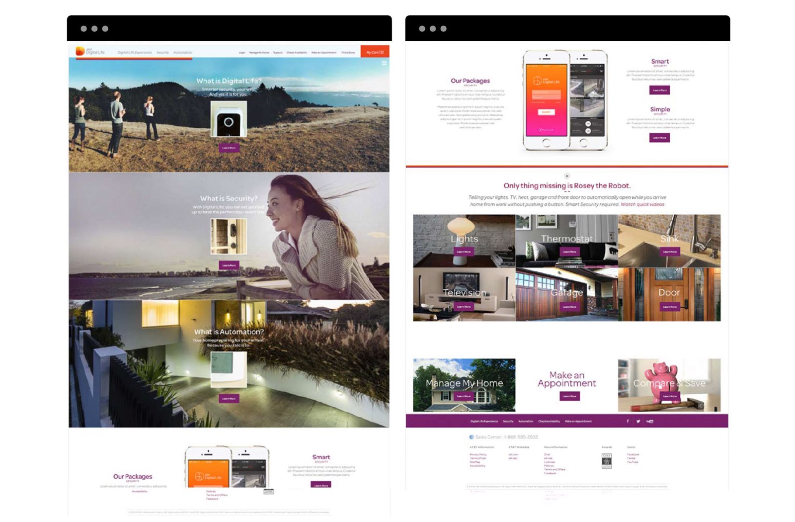 The Digital Life responsive website on a tablet