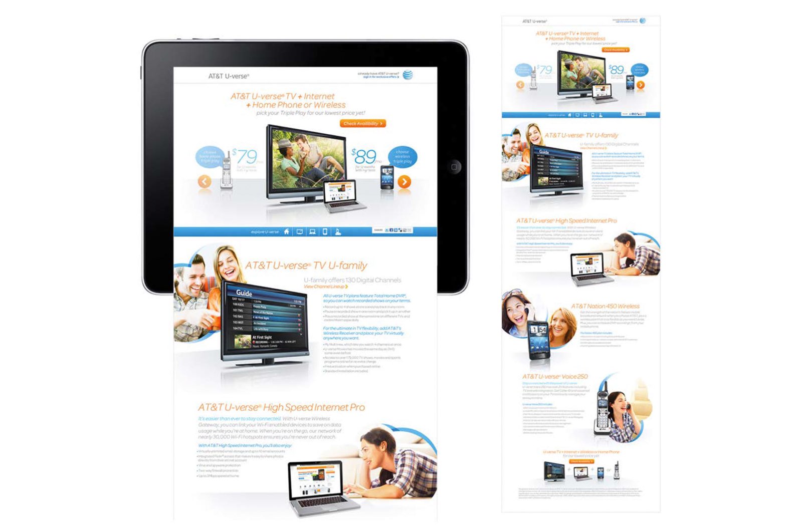 Custom campaign landing pages